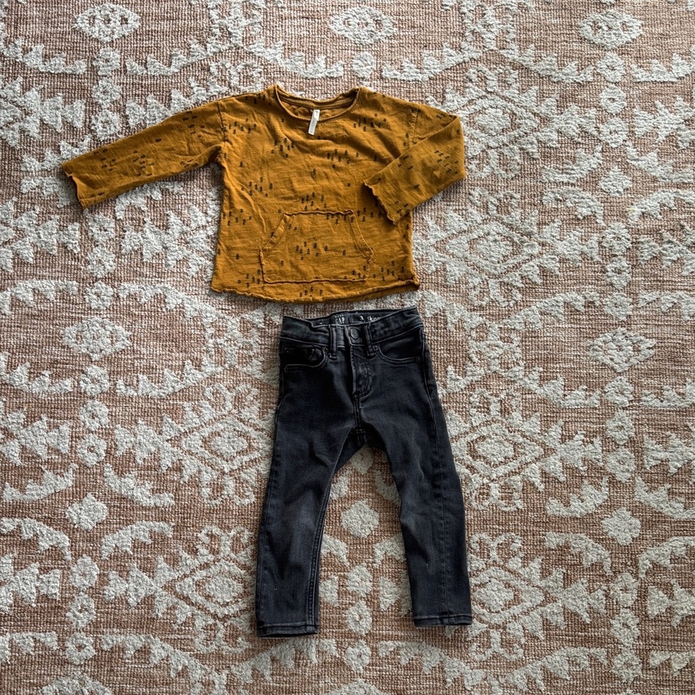 Rylee + cru long sleeve and gap skinny jeans T3